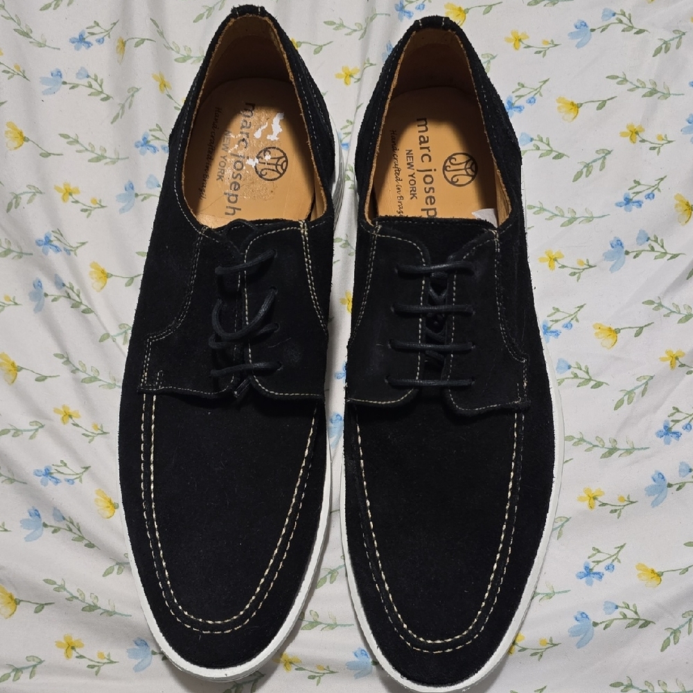 Marc Joseph Black Suede Men's Oxfords